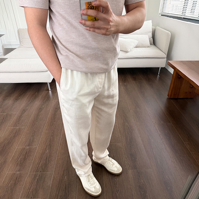 loro piana 26ss lardini linen straight leg cargo trousers